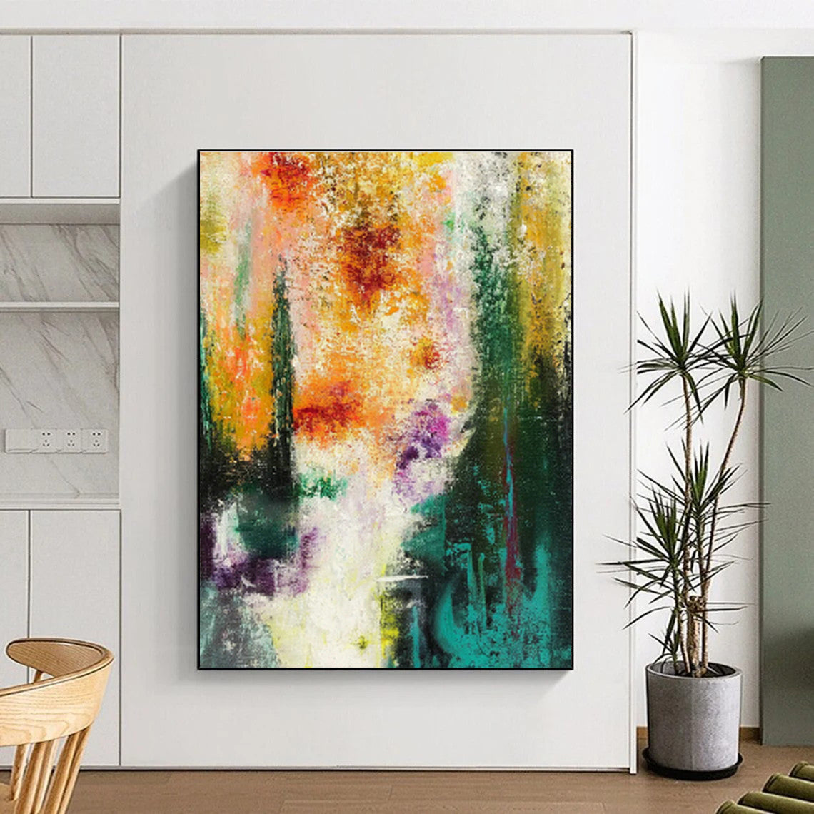 Jumbo Custom Handmade Abstract Wall Art for Vintage Record Stores  DLZ0007