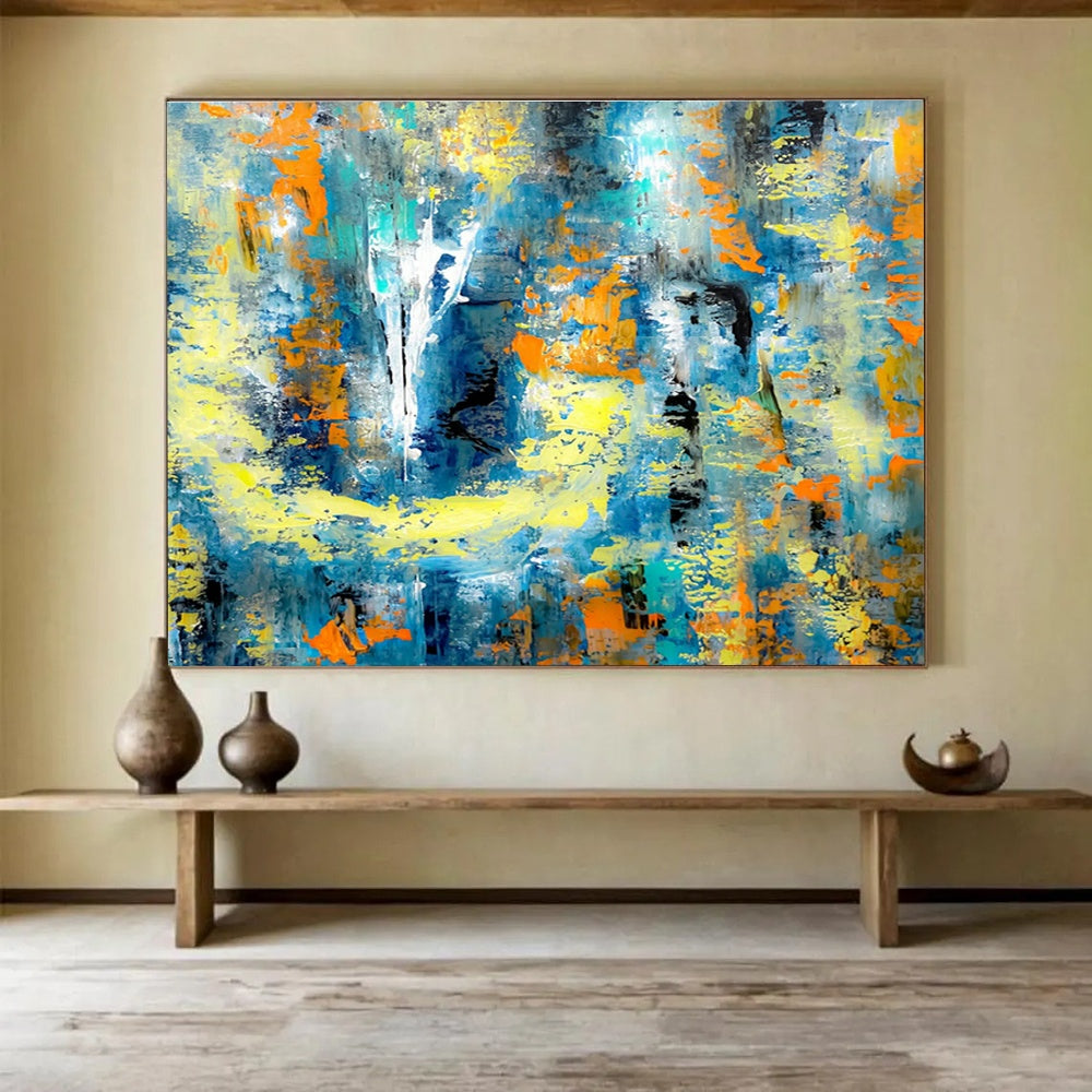Huge Custom Hand-Painted Abstract Wall Art for Equestrian Center Clubhouses DLZ3308