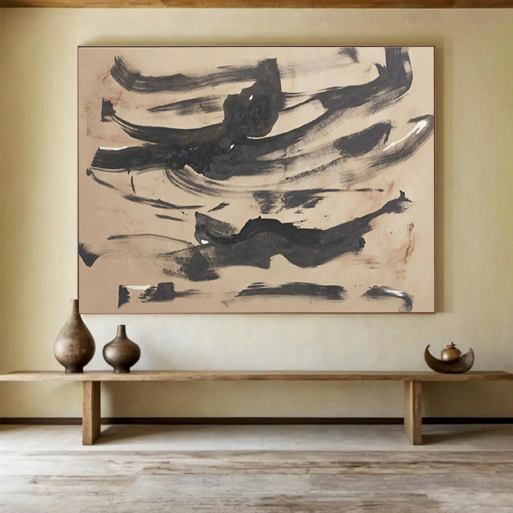 Large Custom Abstract Hand-Painted Art for Urban Vertical Farming Crop Disease Resistance Breeding Center DLZ3119