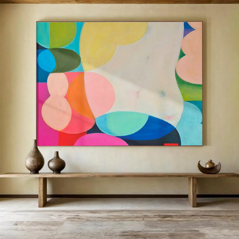 Holographic Foil Custom Hand-Painted Abstract for Retail Store Windows