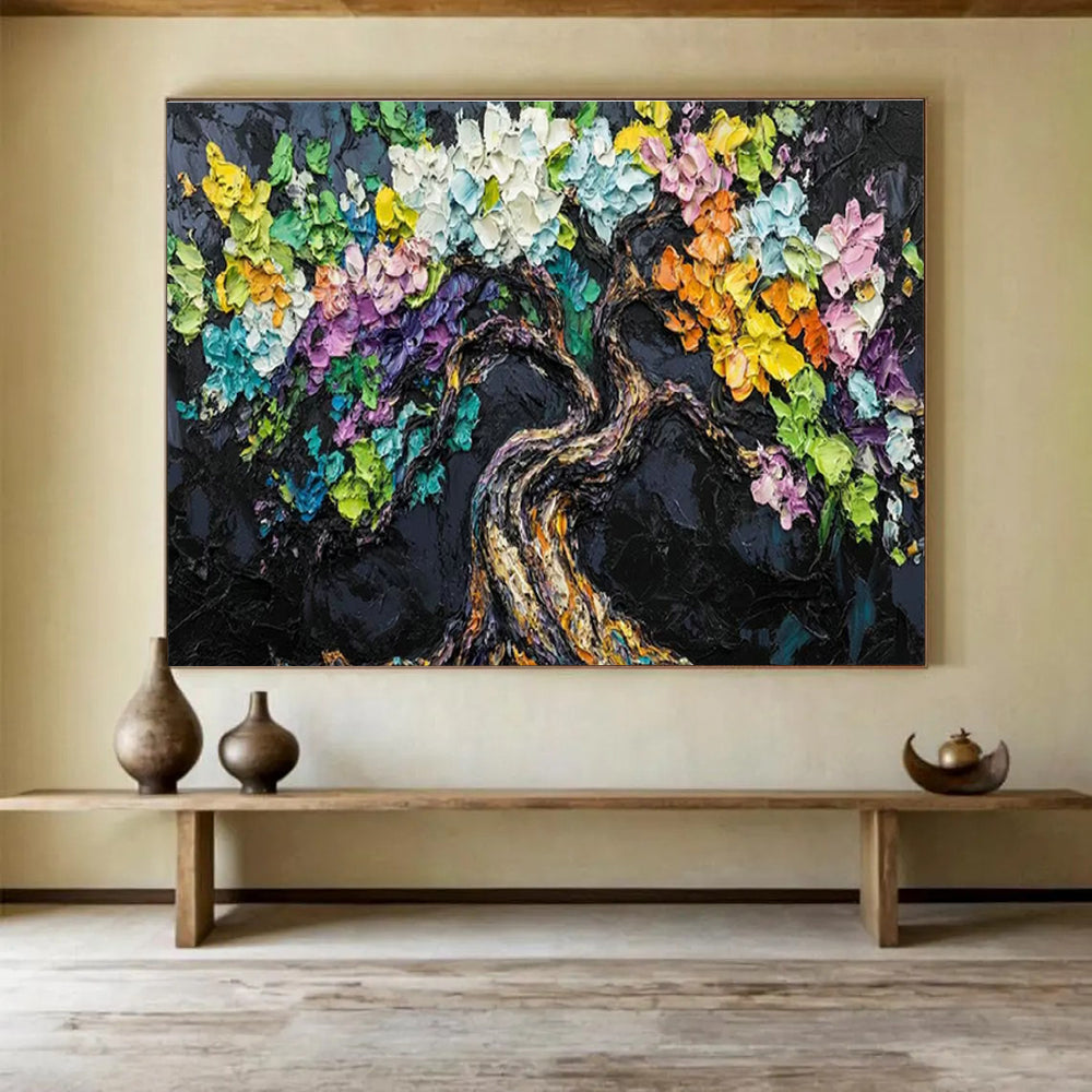 Custom-Made Giant Abstract Hand Painting for Subterranean Geothermal Power Plant Power Generation Capacity Expansion Center DLZ3209