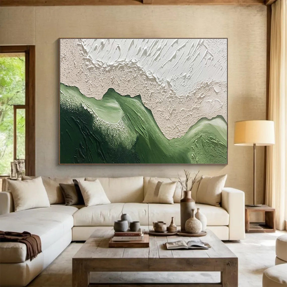 Big Custom Hand-Painted Abstract Canvas for Hotel Lobbies DLZ3258