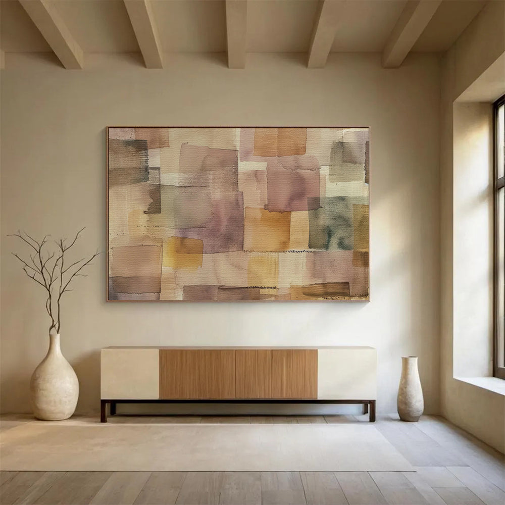 Oversized Custom Abstract Hand Painting for Urban Composting Facility Atrium DLZ2976