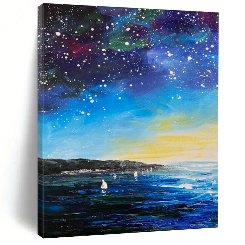 Extensive Large-Scale Custom Hand-Painted Abstract Canvas - Artistic Canvases for Street Art Festivals’ Main Stages  DLZ0346