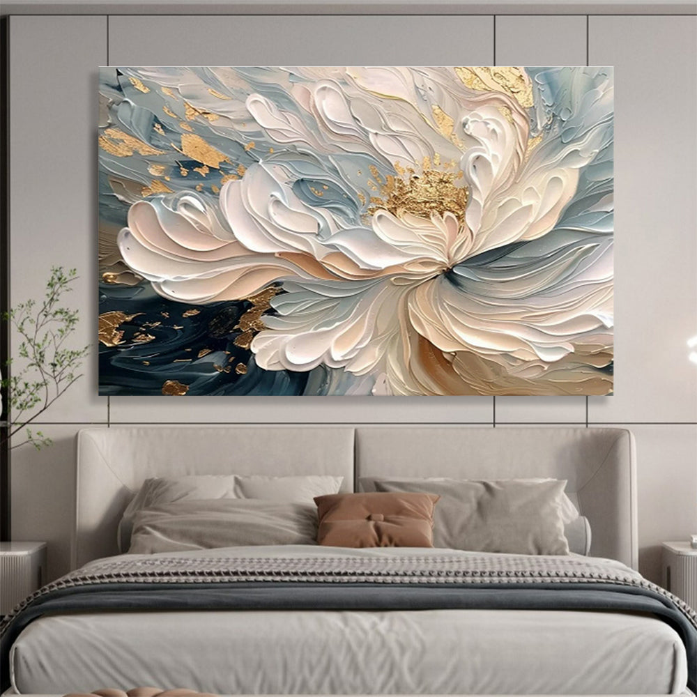 Custom-Made Giant Abstract Hand Painting for Subterranean Geothermal Power Plant Electrical Grid Integration Center DLZ3066