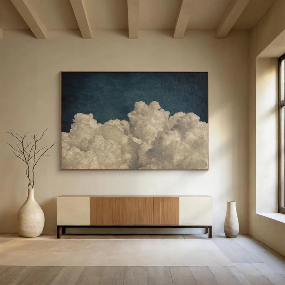 Custom-Made Vertical Farm Large Abstract Hand Painting