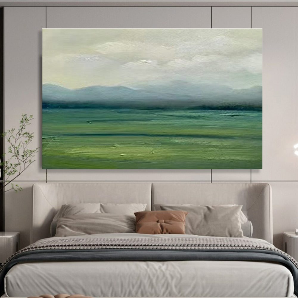 Bespoke Library Oversized Abstract Hand-Painted Mural