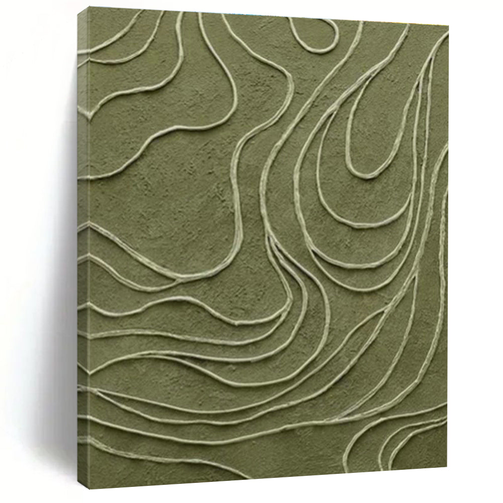 Massive Custom Hand-Painted Abstract Canvas - Cultural Richness for Folklore Museums  DLZ0236