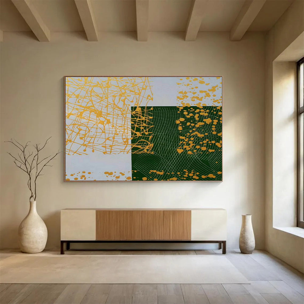 Custom-Made Giant Abstract Hand Painting for Reception Area DLZ2691