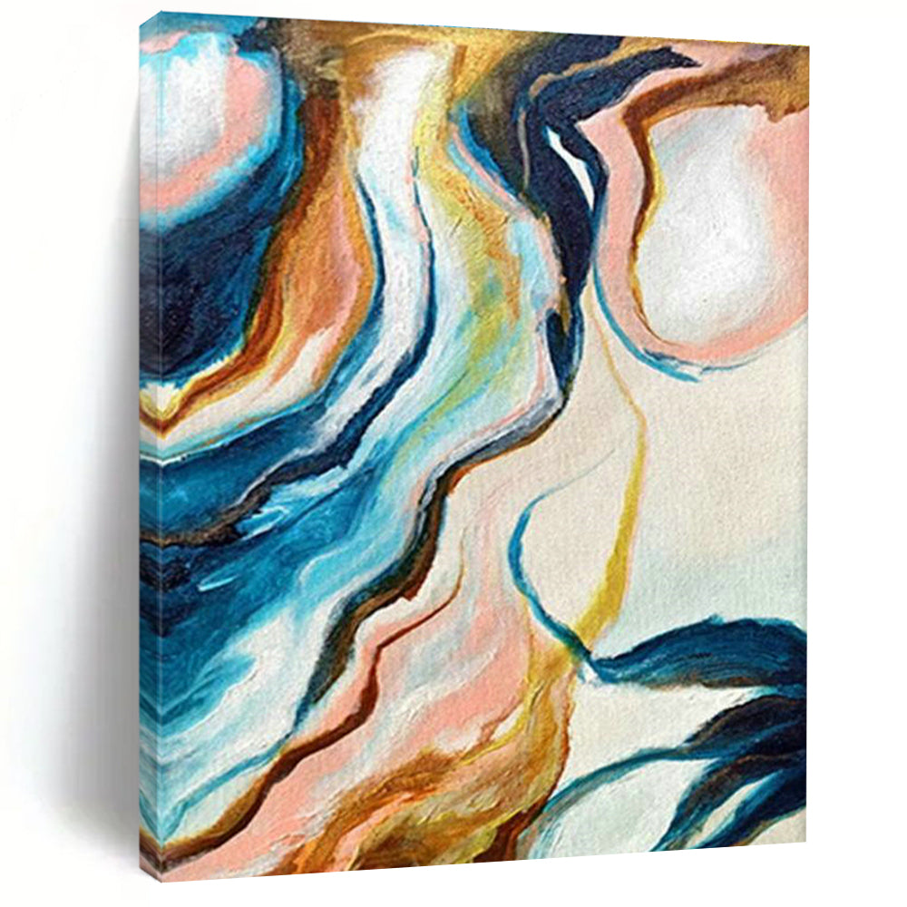 Towering Customizable Handmade Abstract Canvas for Medieval Reenactment Event Halls  DLZ0032