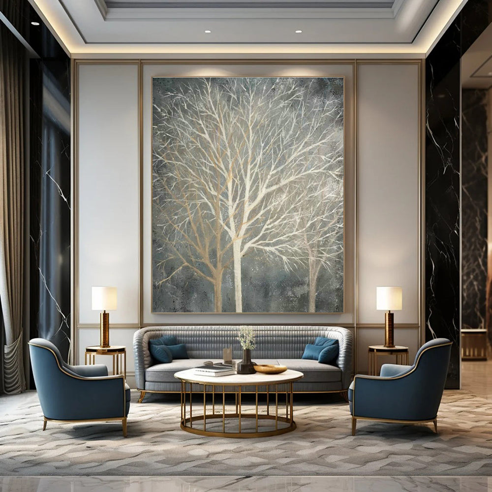 Grand Custom Hand-Painted Abstract Canvas - Avant-Garde Edge for Experimental Theater Festivals  DLZ0304