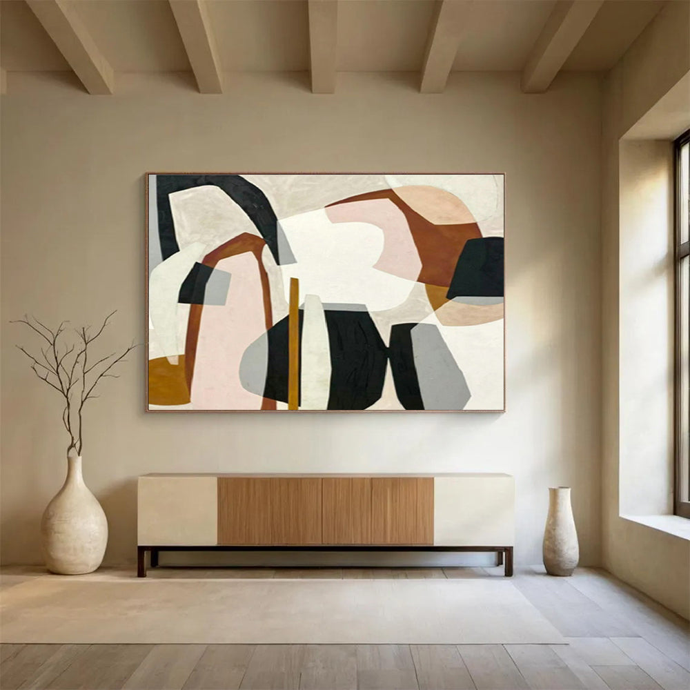 Customized Large Abstract Hand Painting for Lunar Regolith Greenhouse Prototype DLZ2965