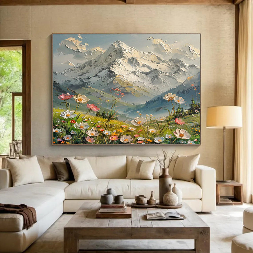 Custom-Made Giant Abstract Hand Painting for Deep-Sea Mining Robot Assembly and Testing Facility DLZ3058
