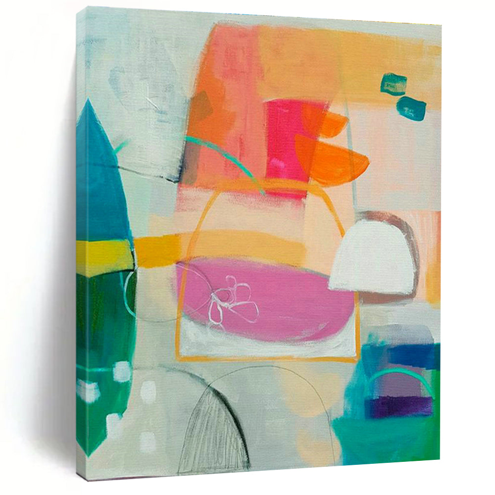 Large-Scale Custom Hand-Painted Abstract Painting - Personalized Art Decoration for Apartments  DLZ0138