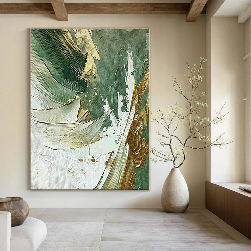 Large-Scale Customizable Hand-Painted Abstract Painting - Artistic Decoration for Cafes  DLZ0126