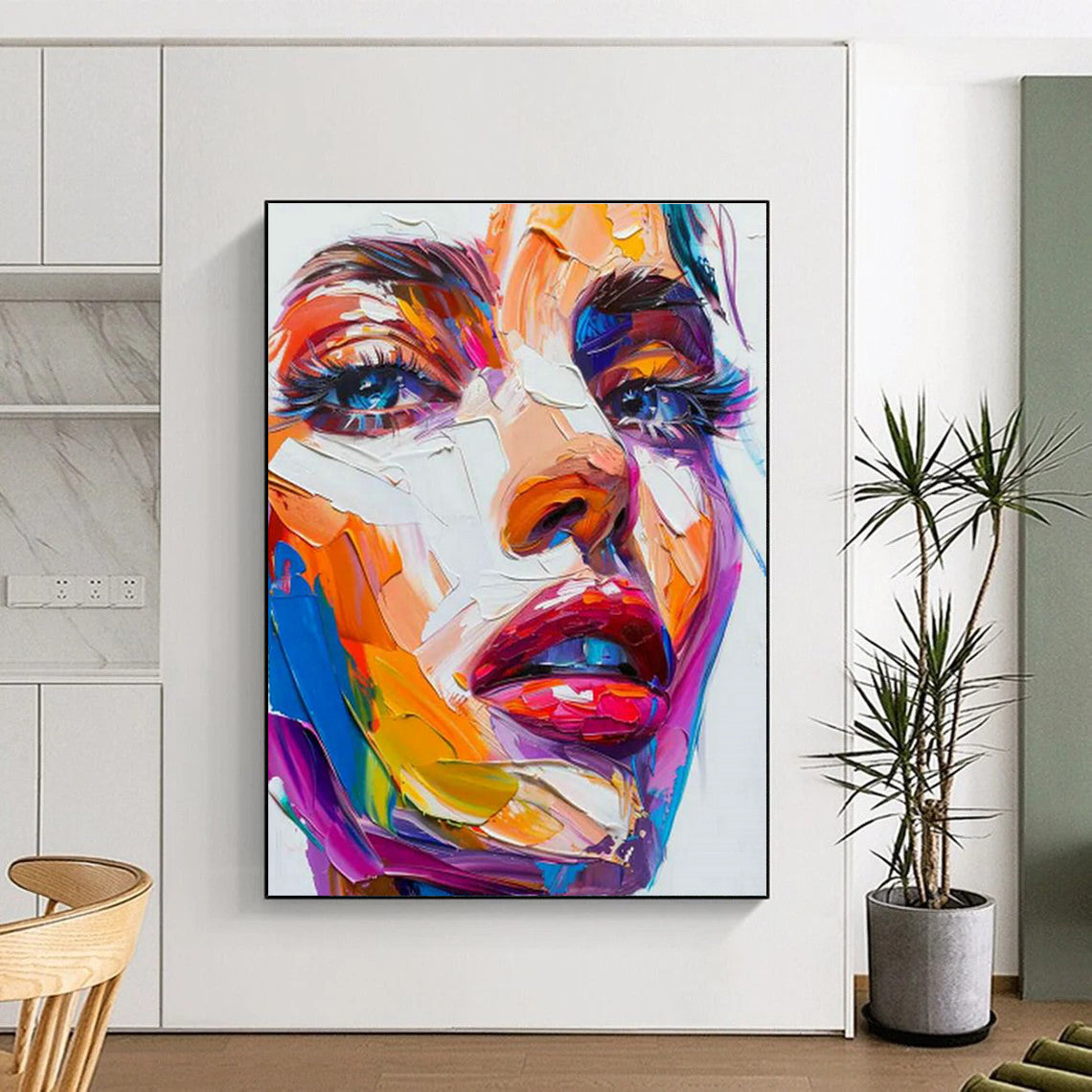 Striking Large Custom Hand-Painted Abstract Canvas - Mystical Aura for Tarot Reading Parlors  DLZ0221