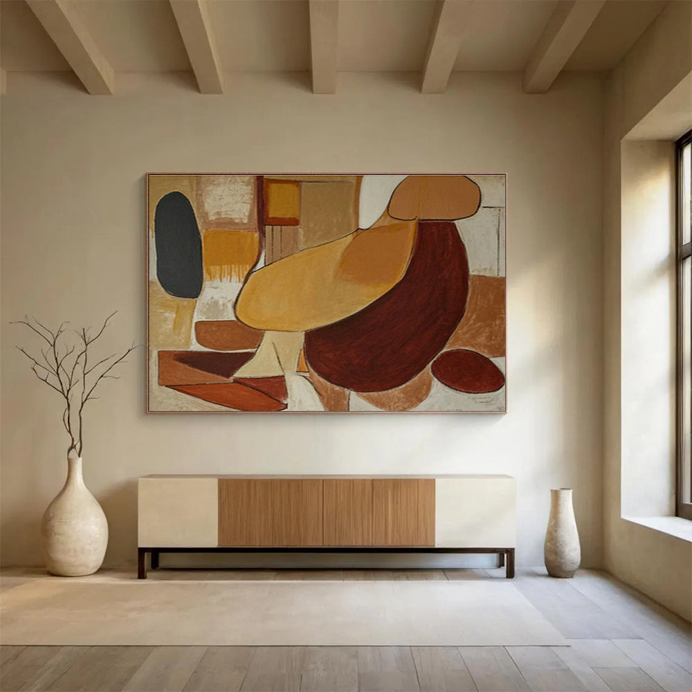 Bespoke Reception Area Oversized Abstract Hand Painting