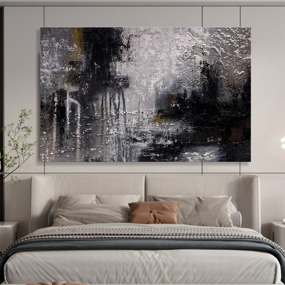 Monumental Geometric Abstract Art - Hand-Painted Resin for Co-Working Spaces