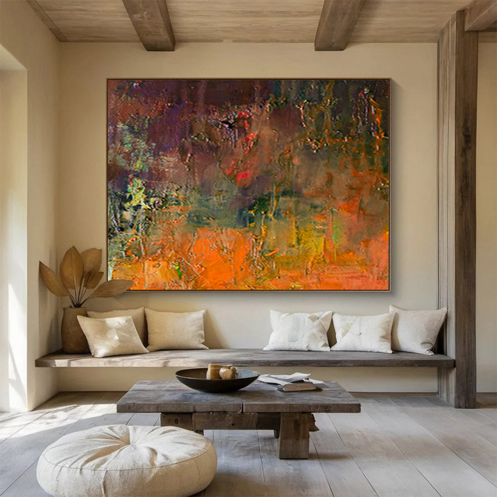 Custom Giant Abstract Hand Painting for Woodworking Shop DLZ2754