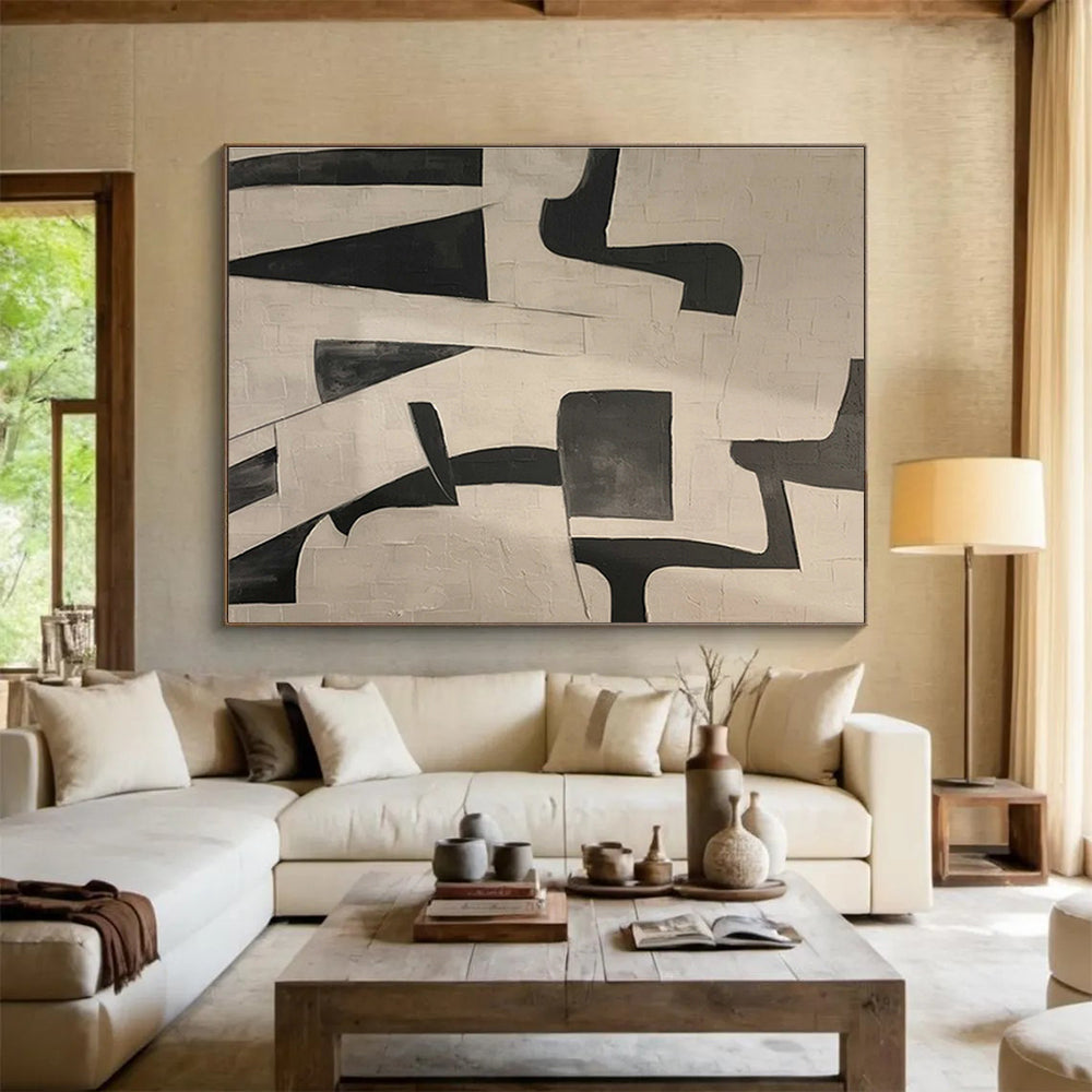 Custom-Made Home Theater Giant Abstract Hand Painting