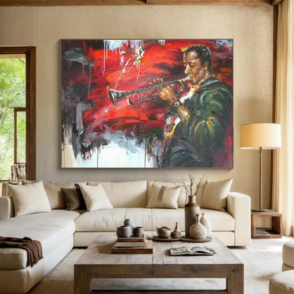 Large-Size Custom Hand-Painted Abstract Painting for Vertical Urban Aquaponics Exhibition Hall DLZ3020