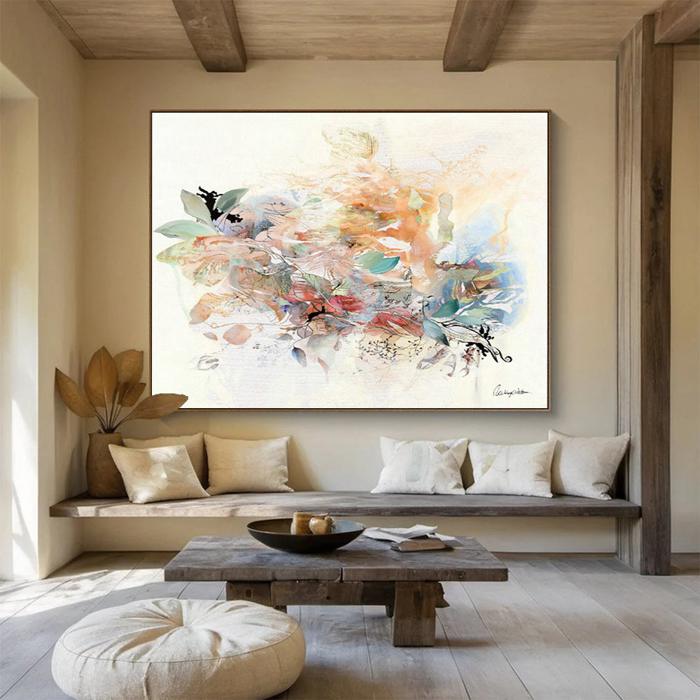 Large-Size Custom Abstract Hand Painting for Island Resort Dive Center DLZ2916