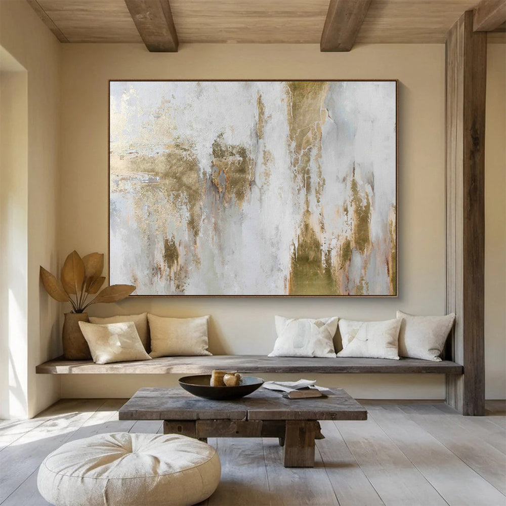 Custom Giant Abstract Hand Painting for Treehouse Resort Common Area DLZ2905