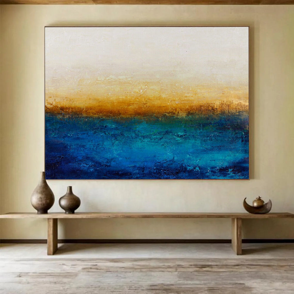 Large Geometric Abstract Canvas - Made to Order Oil on Linen for Office Decor