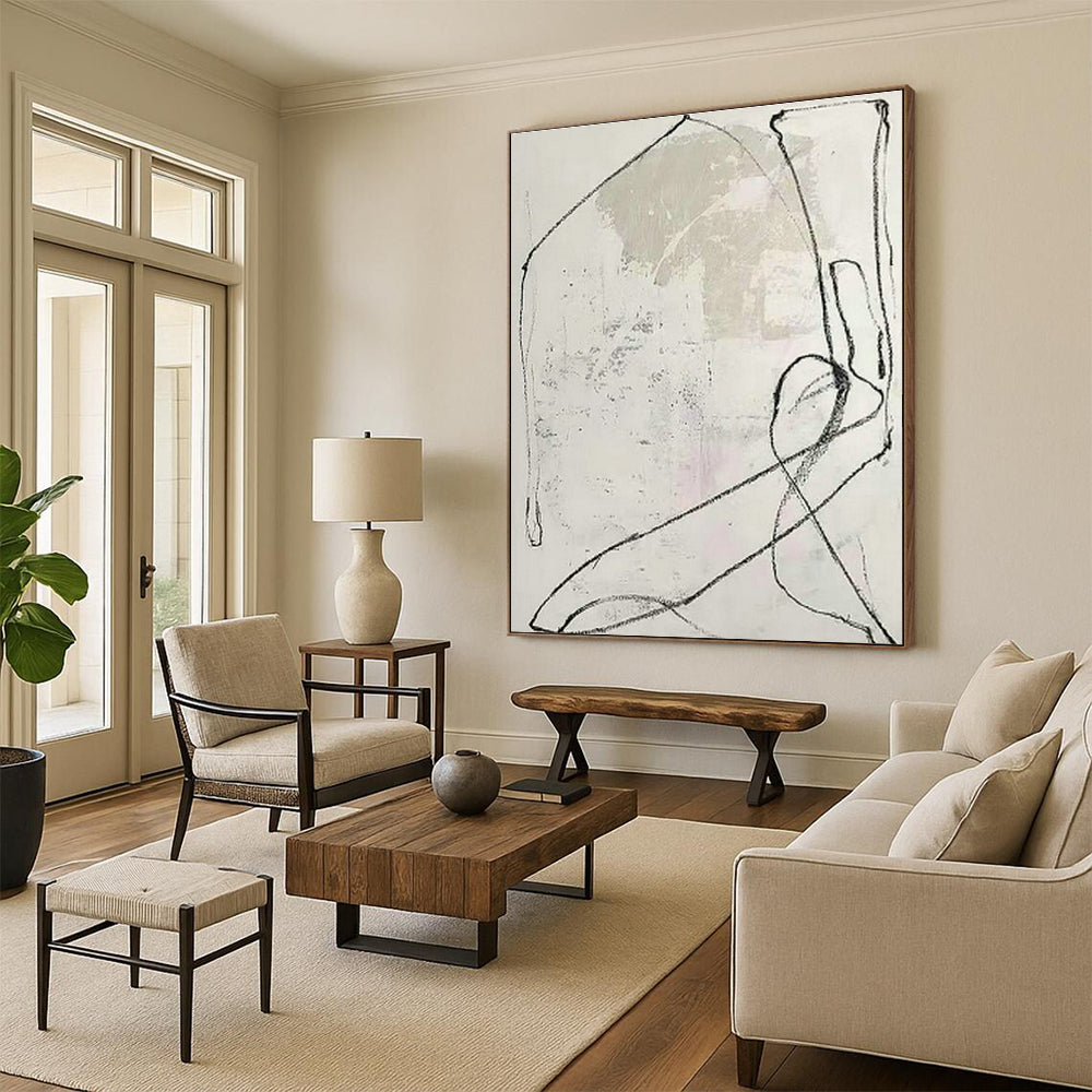 Extensive Large-Scale Custom Hand-Painted Abstract Canvas - Artistic Expression for Graffiti Workshops  DLZ0256