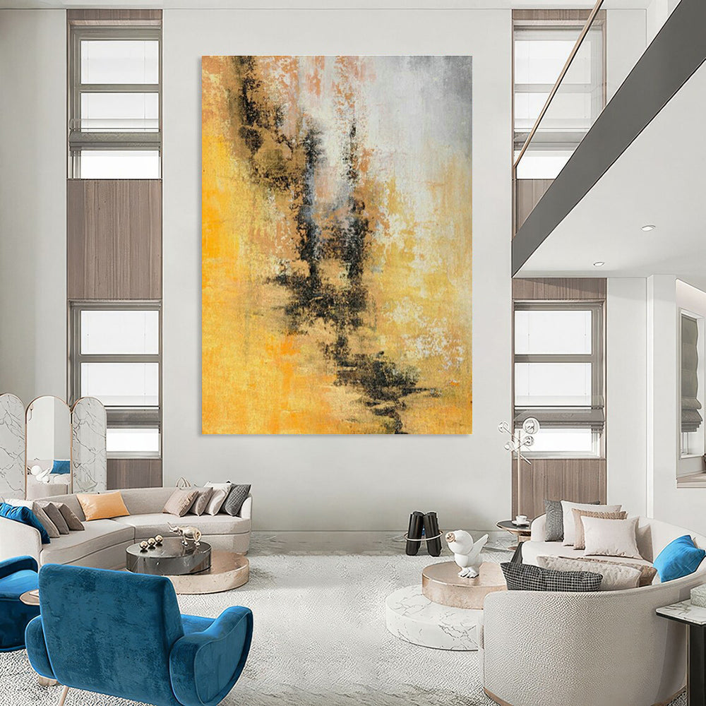 Huge Custom Handmade Abstract Wall Art for Traditional Fan Painting Studios  DLZ0041