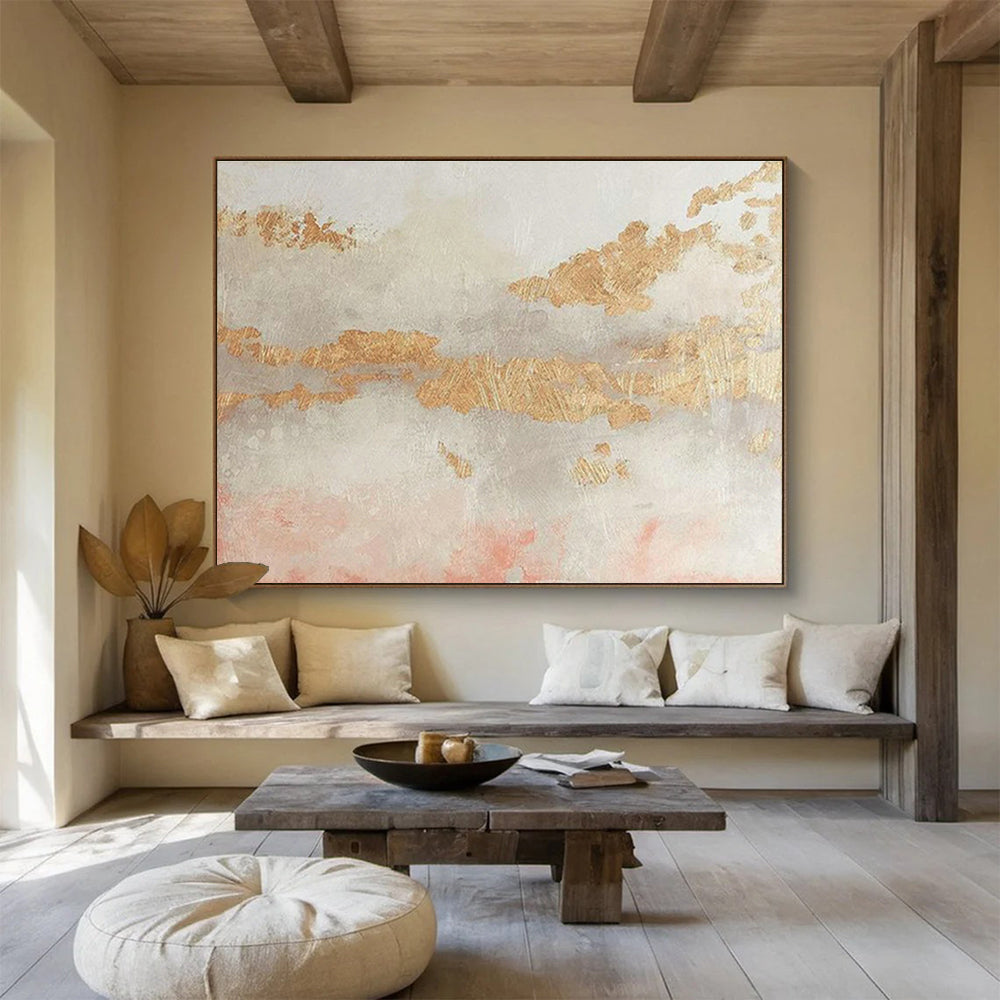 Oversized Custom Hand-Painted Abstract Art for Geothermal Energy Plant Control Center DLZ2824