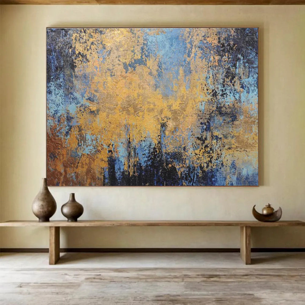 Custom Oversized Acrylic Abstract Painting - Hand-Painted for Living Room