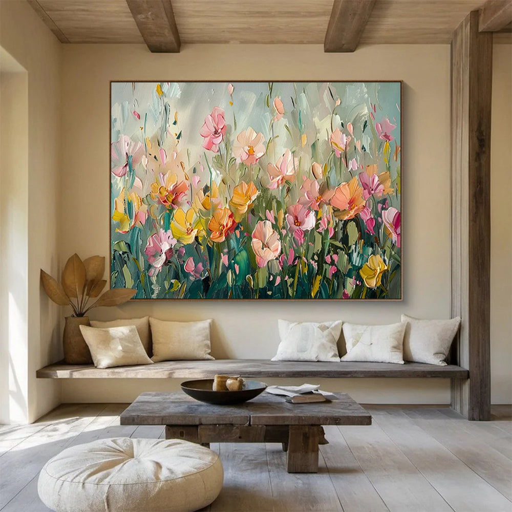 Customized Large Abstract Hand Painting for Underwater Noise Pollution Mitigation Project Office DLZ3093