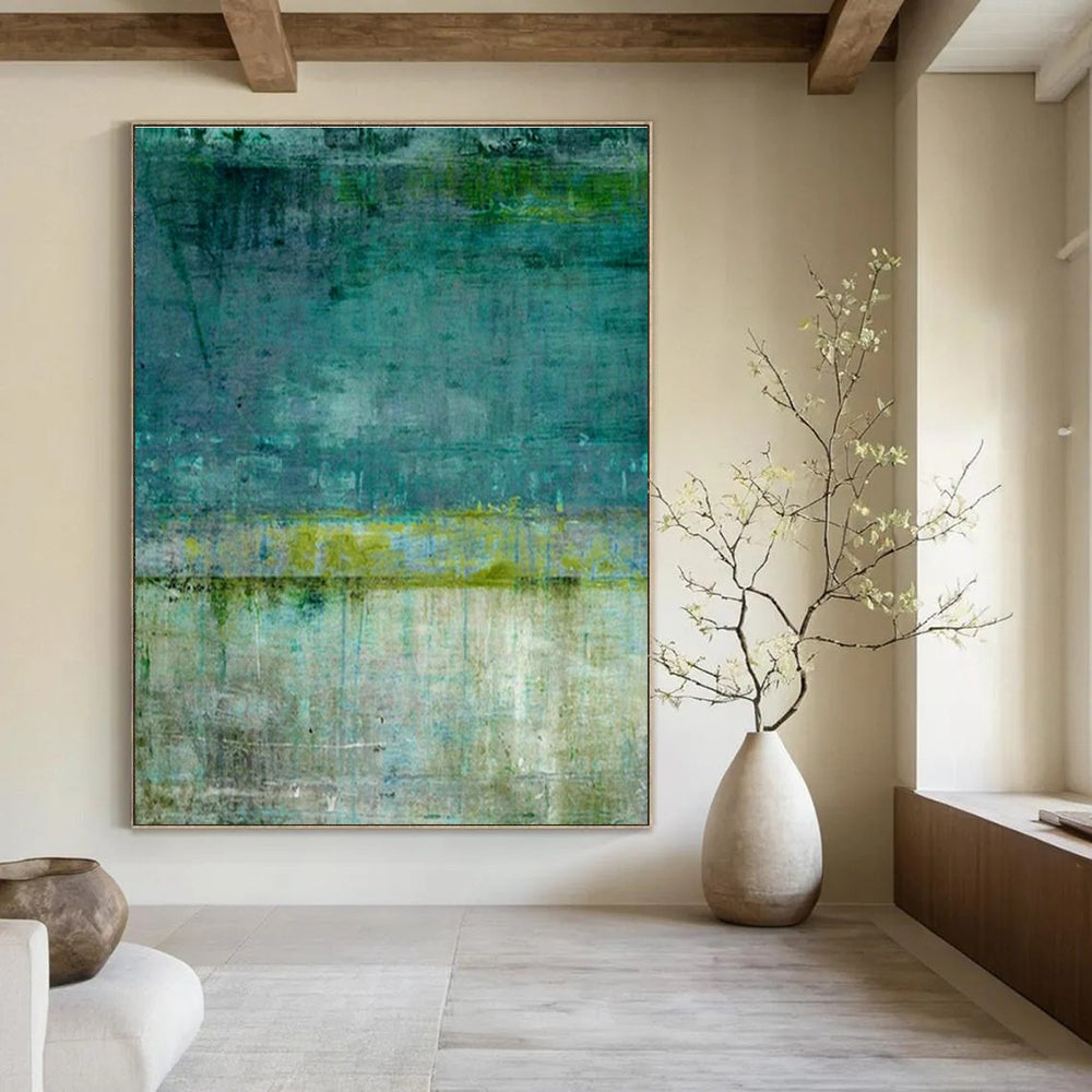 Vast Large Custom Hand-Painted Abstract Art - Literary Elegance for Jane Austen Themed Tea Rooms  DLZ0278