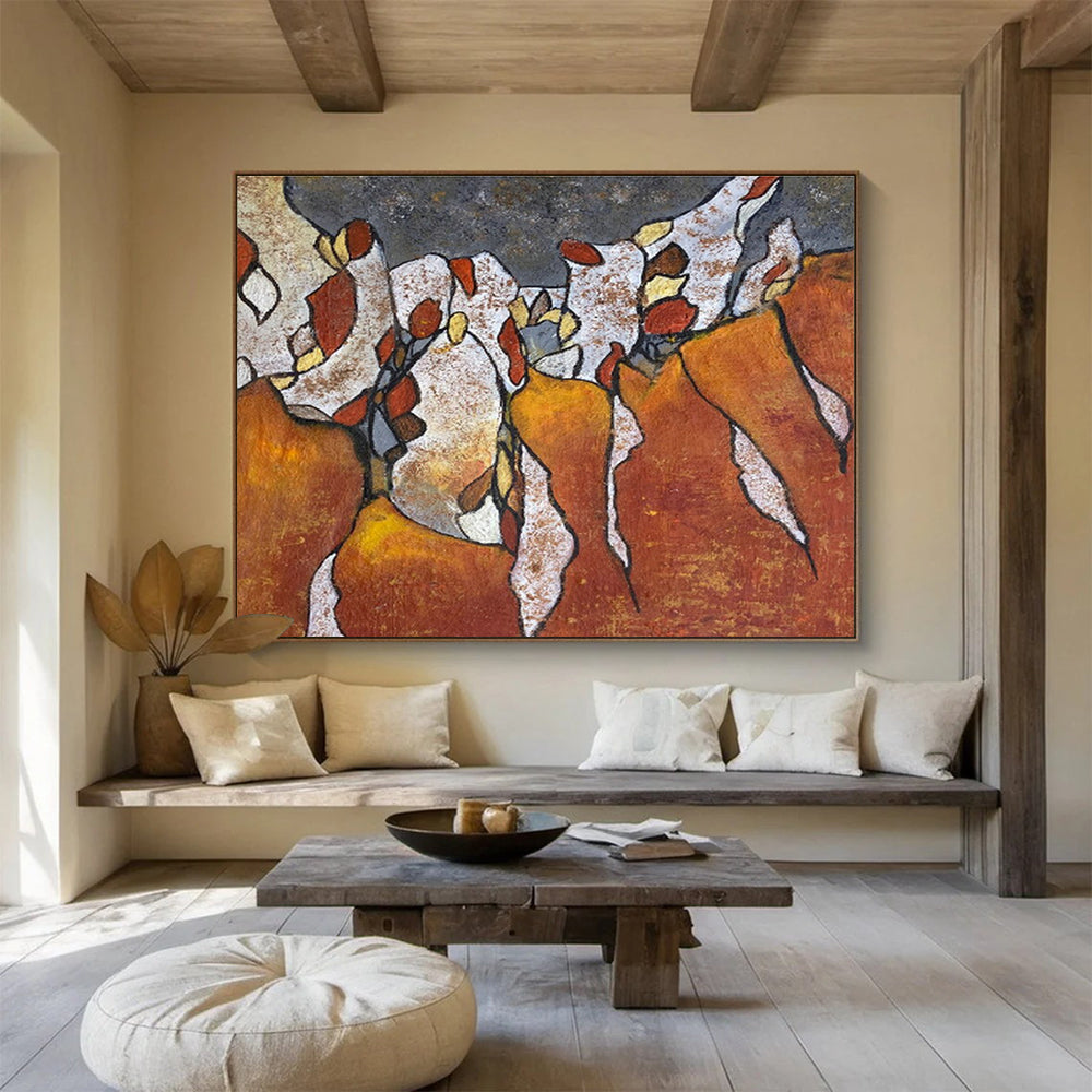 Immense Abstract Floral Painting - Commissioned Acrylic for Retail Stores