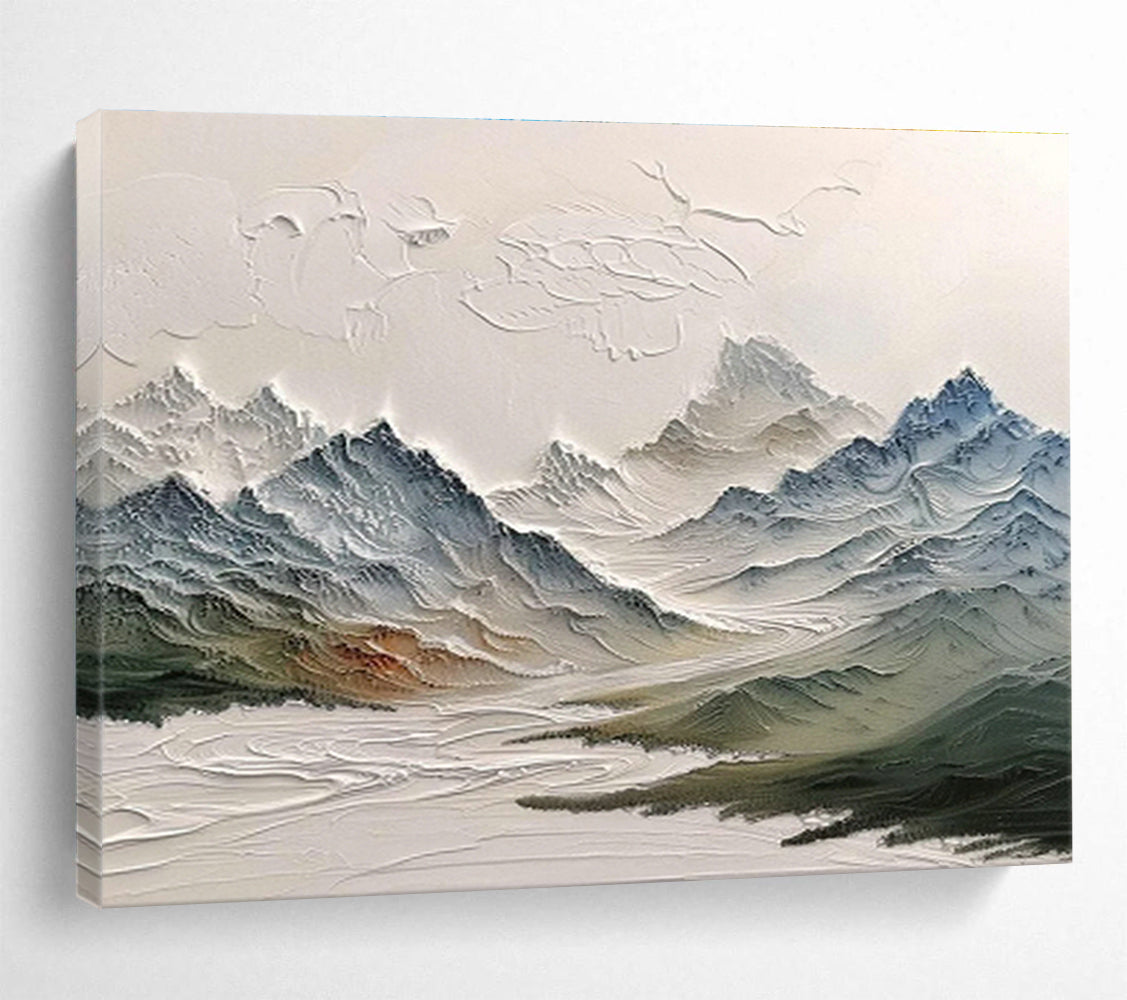 Oversized Custom Abstract Hand Painting for Automated Warehouse Robotics Control Room DLZ2846