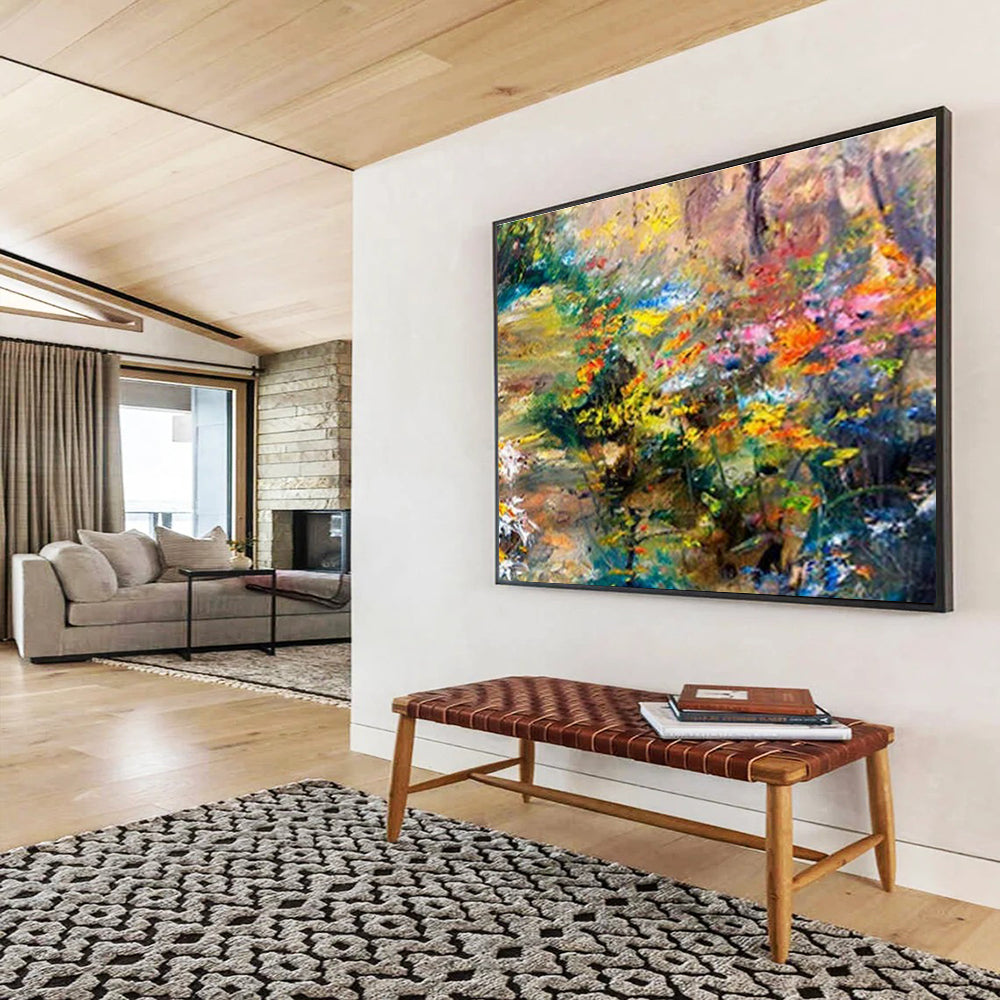 Customized Large Abstract Hand Painting for Wine Tasting Room DLZ2748