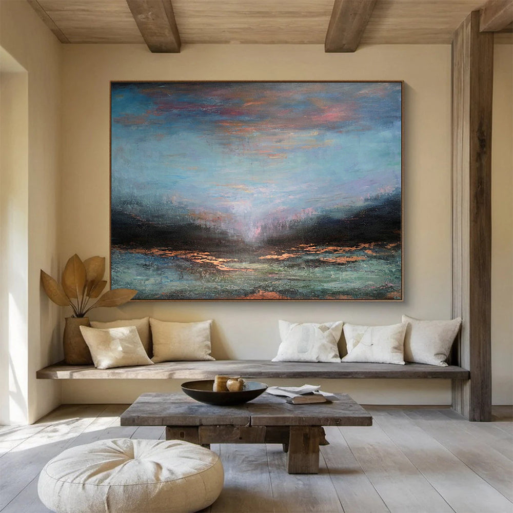 Large Custom Abstract Hand-Painted Art for Underwater Cultural Heritage Augmented Reality Guided Tour Development Studio DLZ3164