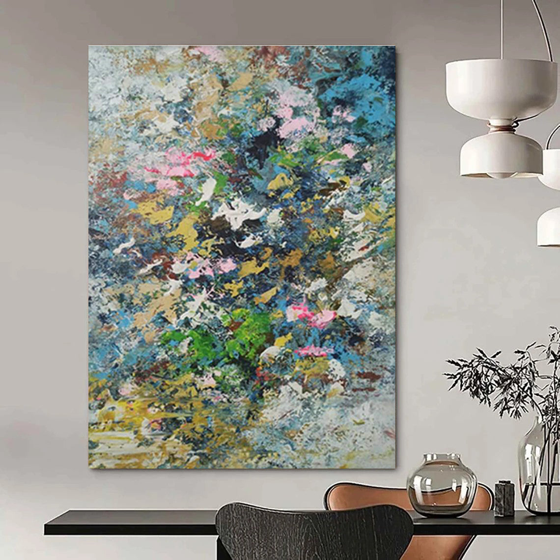 Huge Customizable Handmade Abstract Wall Art for Candle Making Workshops  DLZ0016