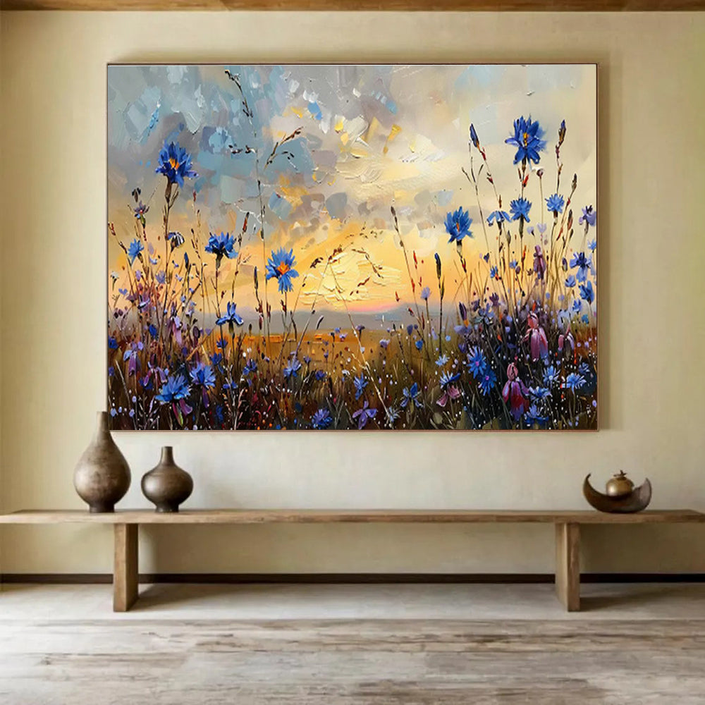 Large Custom Abstract Hand-Painted Art for Underwater Oil Spill Response Coordination Center DLZ3082