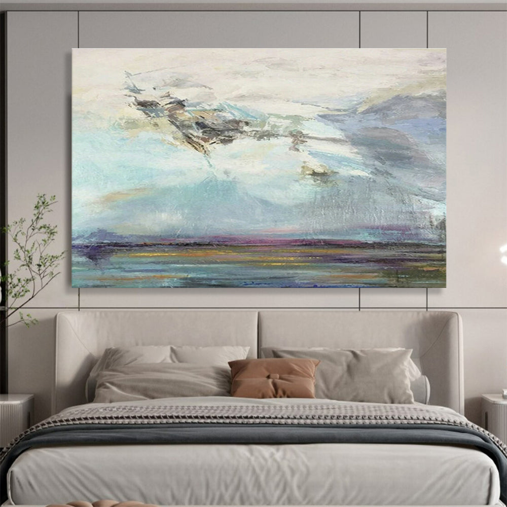 Custom-Made Quantum Satellite Control Center Large Abstract Hand Painting DLZ2580