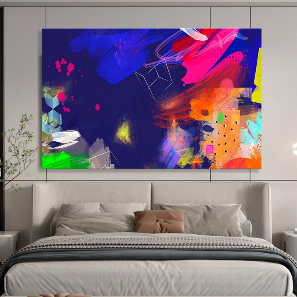 Custom-Made Neuralink Development Lab Large Abstract Hand Painting DLZ2586