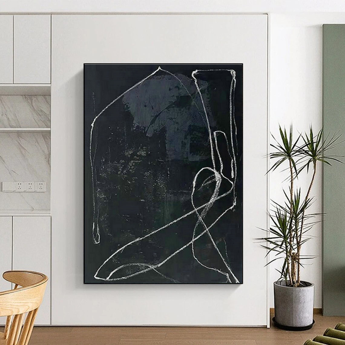 Monumental Custom Hand-Painted Abstract Art - Cultural Heritage for Tribal Art Centers  DLZ0254