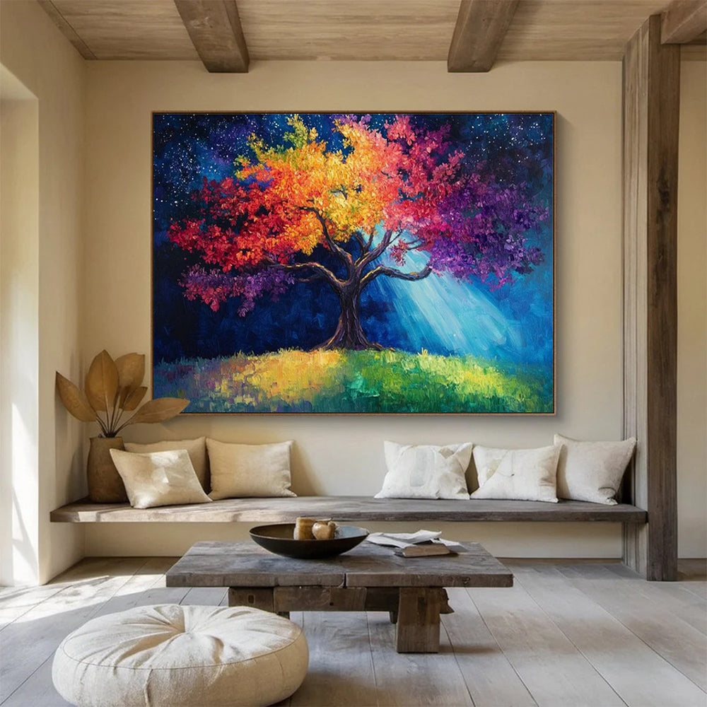 Custom Giant Abstract Hand Painting for Vertical Urban Aquarium Aquatic Animal Aging and Longevity Research Facility DLZ3197