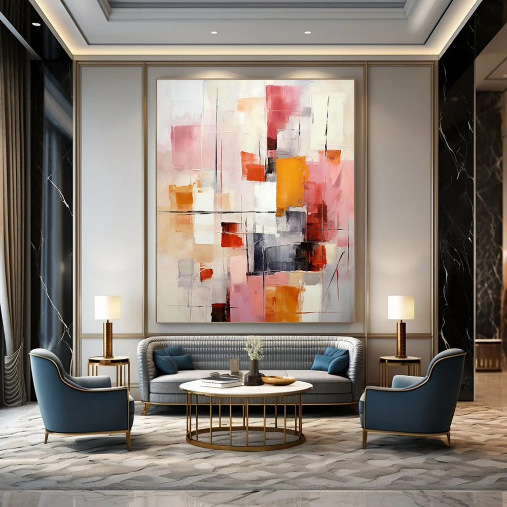 Gigantic Custom Hand-Painted Abstract Art - Historical Splendor for Imperial Palace Museums  DLZ0287
