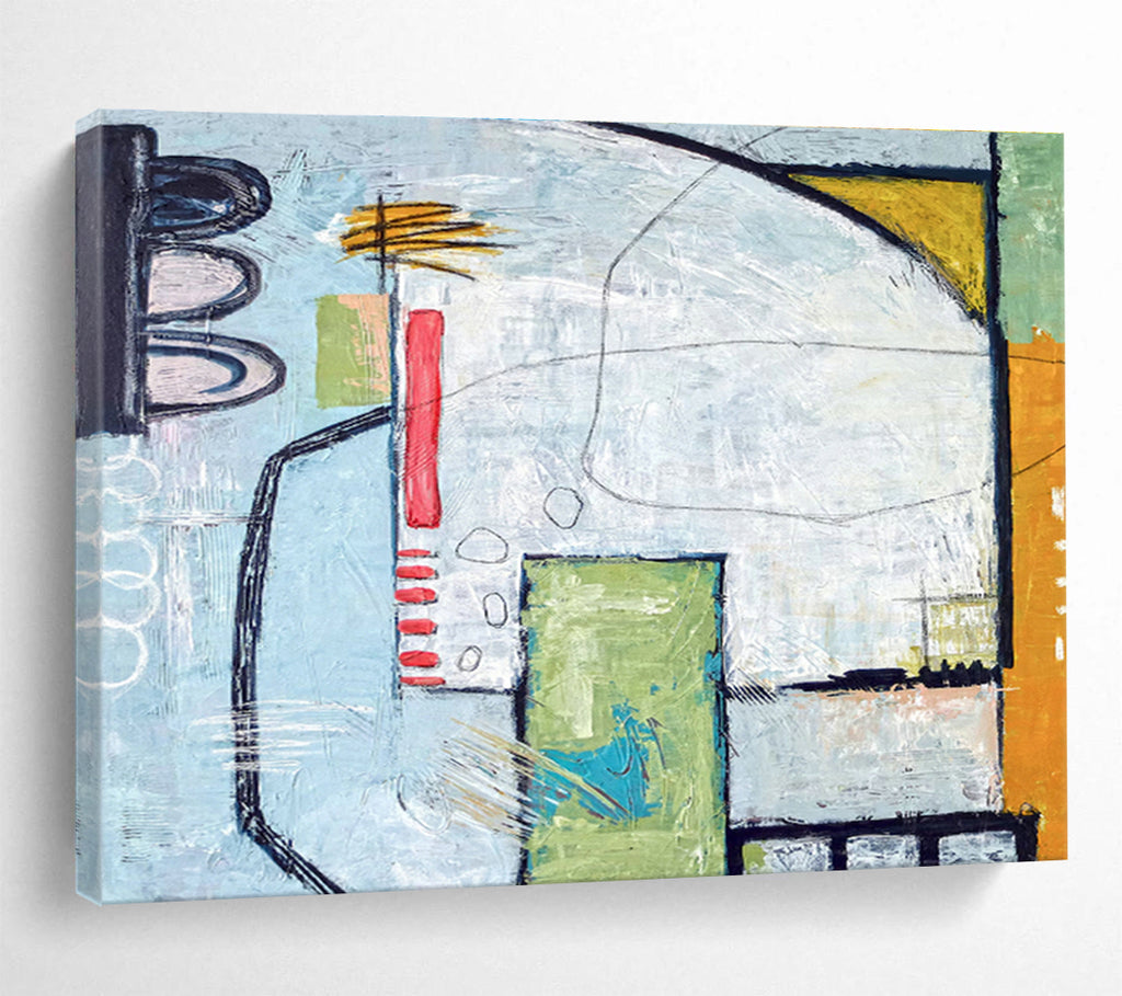 Oversized Custom Abstract Hand Painting for Subterranean Wine Cellar Tasting Room DLZ2926