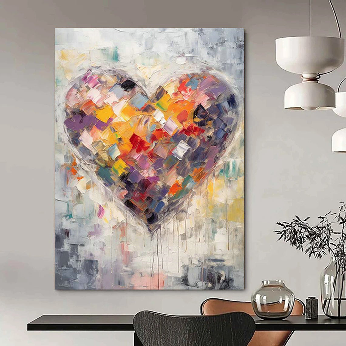 Must-Have for Meeting Rooms: Large-Scale Custom Hand-Painted Abstract Artwork  DLZ0129
