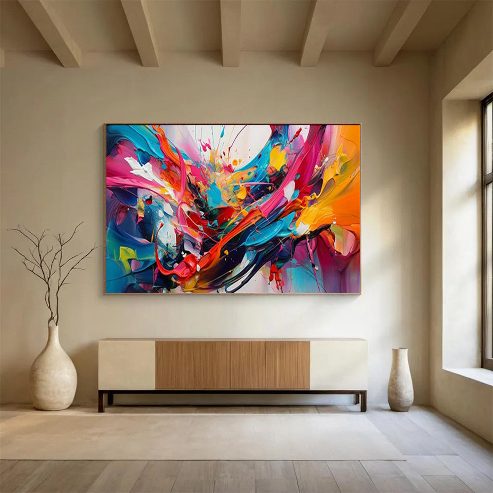 Custom-Made Giant Abstract Hand Painting for Underwater Sensor Network Expansion and Upgrades Center DLZ3074