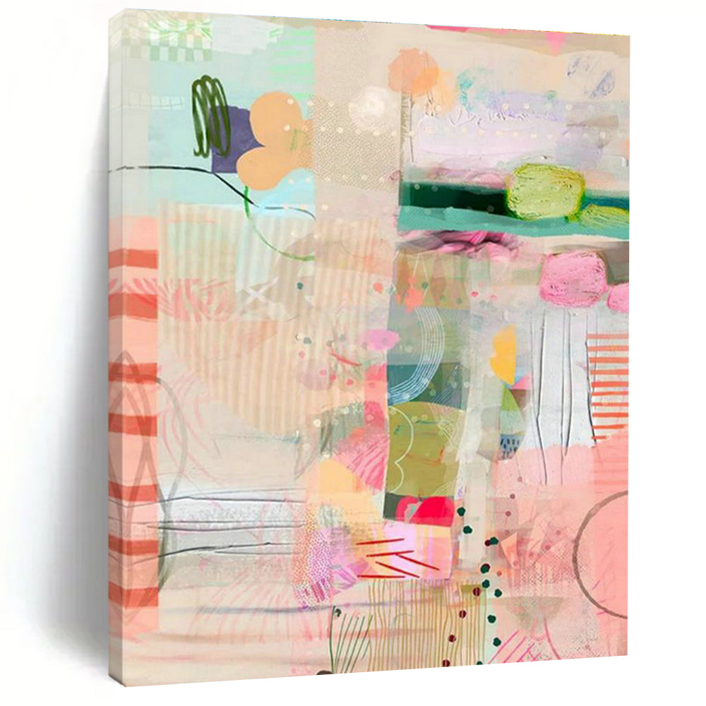 Gigantic Custom Hand-Painted Abstract Canvas for Indoor Skydiving Centers  DLZ0088