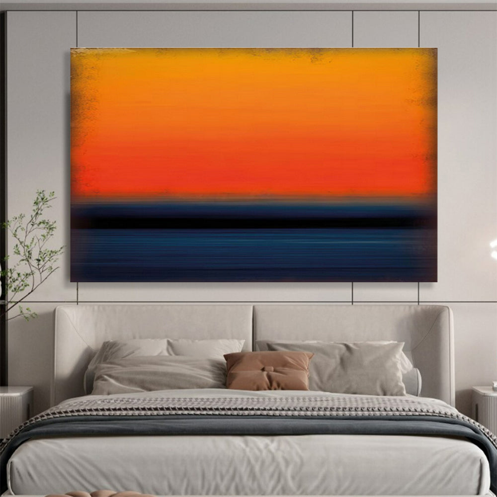 Customized Large Abstract Hand Painting for Aquaculture Research Institute Laboratory DLZ2833